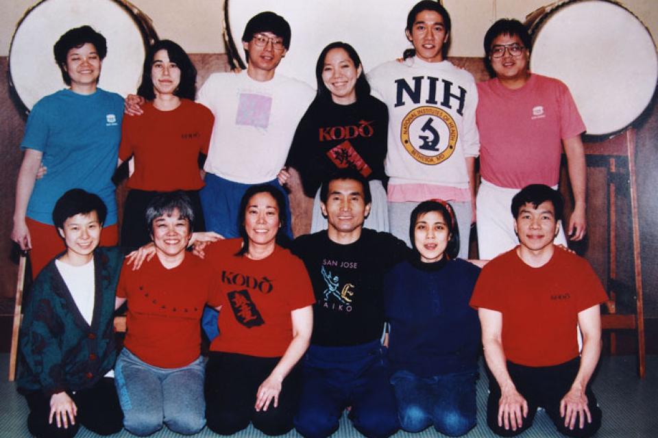 Members of Soh Daiko and Kodo in New York, 1987